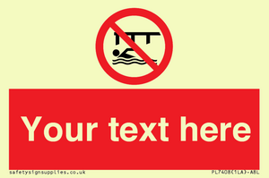 Custom Do not swim in the vicinity of piers